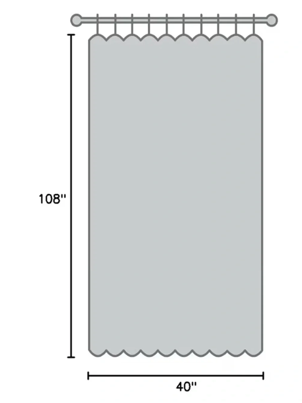Linen Button Window Curtain Panel, Single, 40